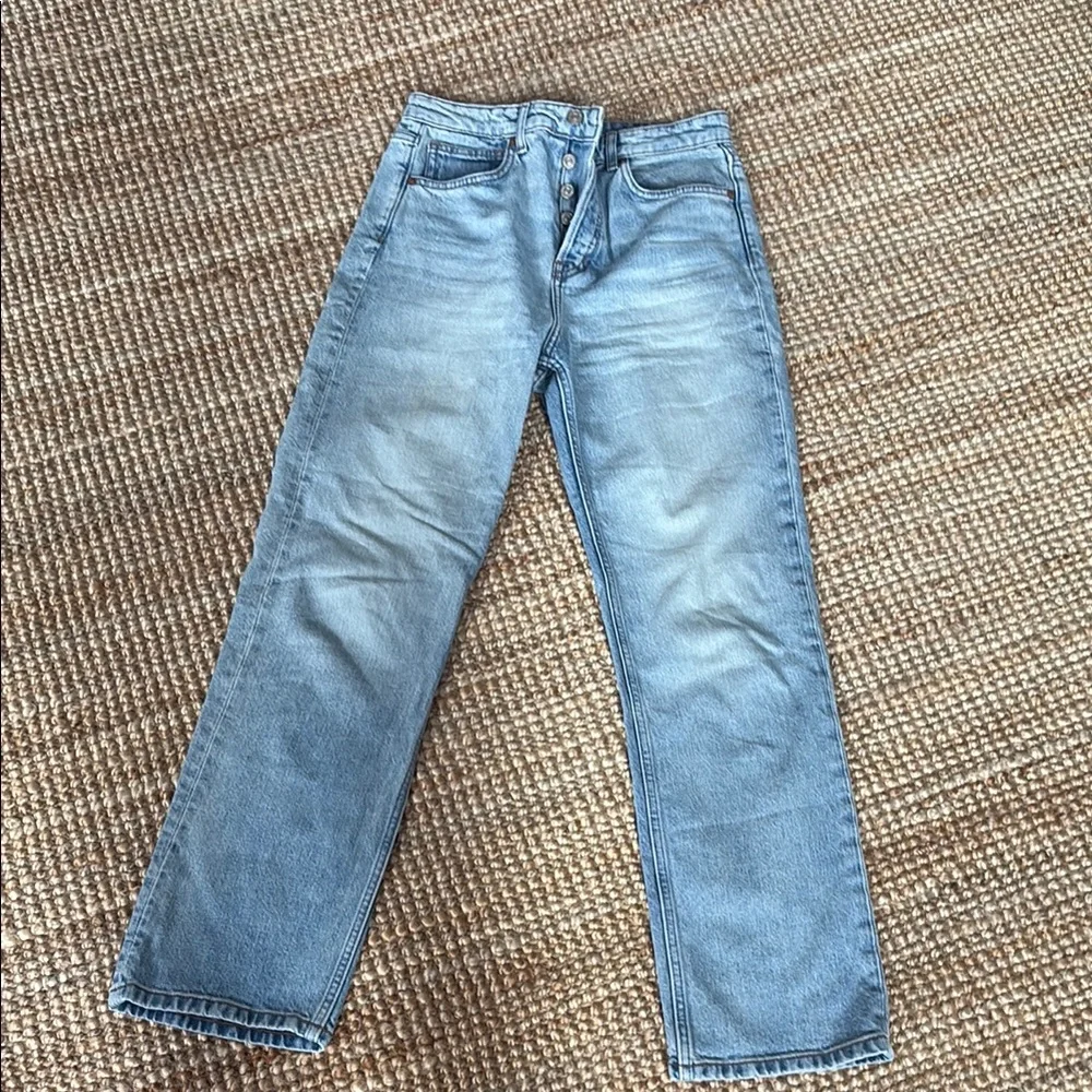 Reformation Blue Straight Leg Jeans - Picture 1 of 3